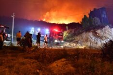 Seferihisar Mersin Alanı Mahallesi'ne itfaiyeden koruma kalkanı