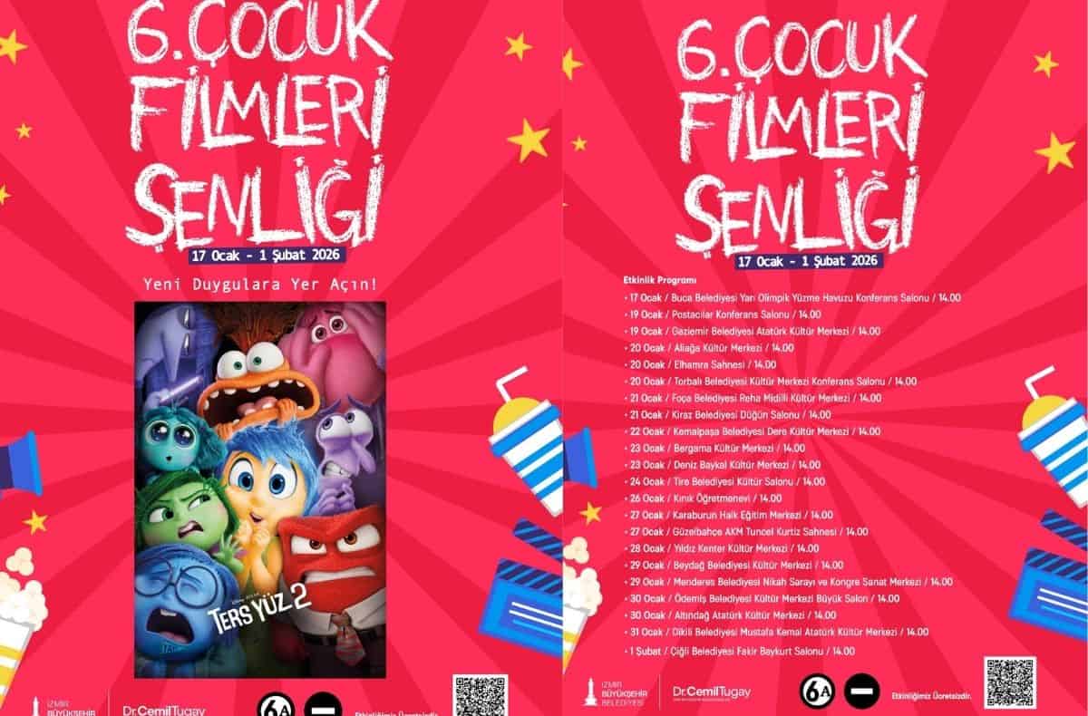 İzmir’de 6. Çocuk Filmleri Şenliği sömestr tatilinde ücretsiz film gösterimleriyle başlıyor