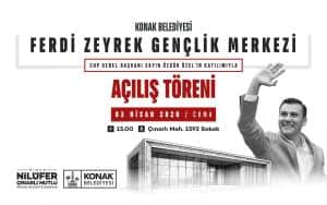 Konak’ta Ferdi Zeyrek Gençlik Merkezi Hizmete Giriyor: Açılışı Özgür Özel Yapacak