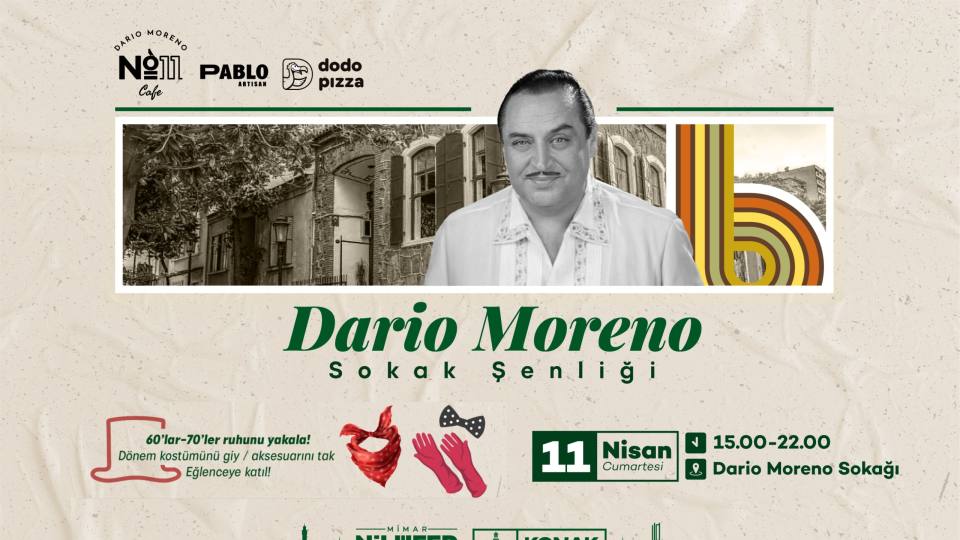 Konak’ta Dario Moreno için Nostaljik Sokak Şenliği Dokuz Eylül Meydanı’nda Düzenlendi